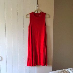 Red Tank Stretch Swing Dress